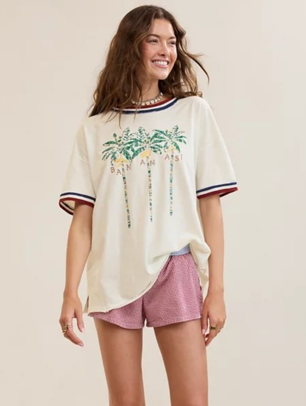 Aerie Oversized Crew Boyfriend T-Shirt - Soft Wheat